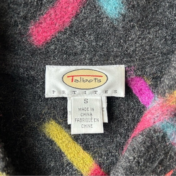 Talbots Abstract Printed Pure Wool Felted Jacket - Picture 6 of 15